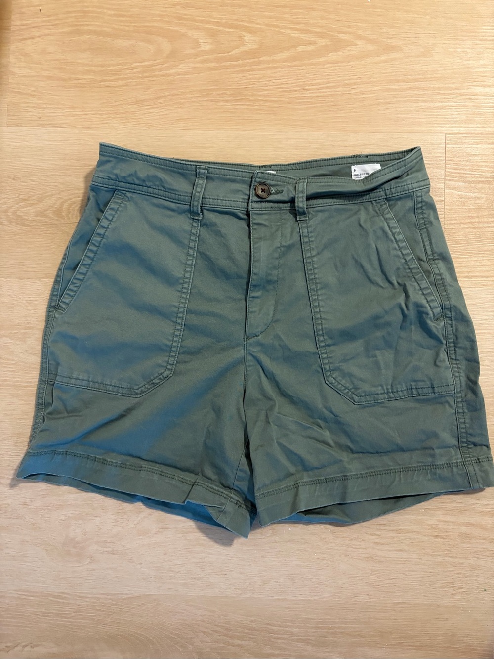 GAP Women’s Olive Green Casual Cotton Shorts